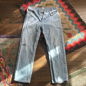 Agolde Light Blue Button-Fly Jeans